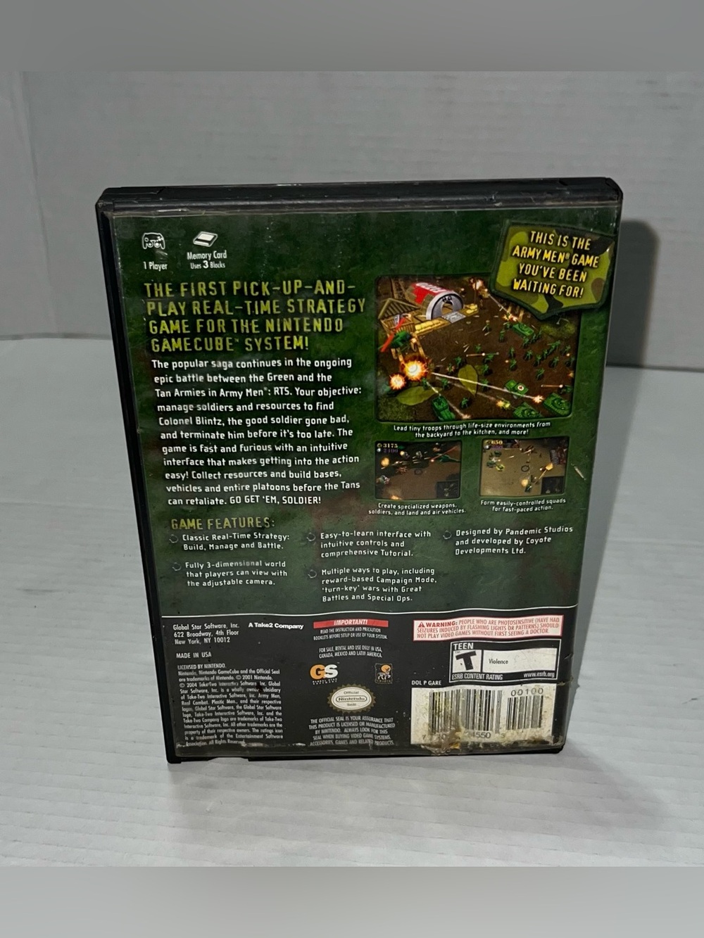 Army Men Rts Real Time Strategy Nintendo Gamecube Complete Cib Complete - Picture 5 of 10